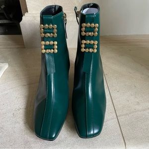 Salondeju Green Buckled Ankle Boots | Sz 6.5